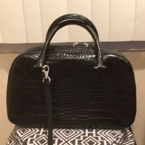 M London leather mini crossbody satchel